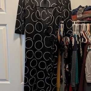 Merona Women's Dress Size Small Black with Geometric Print